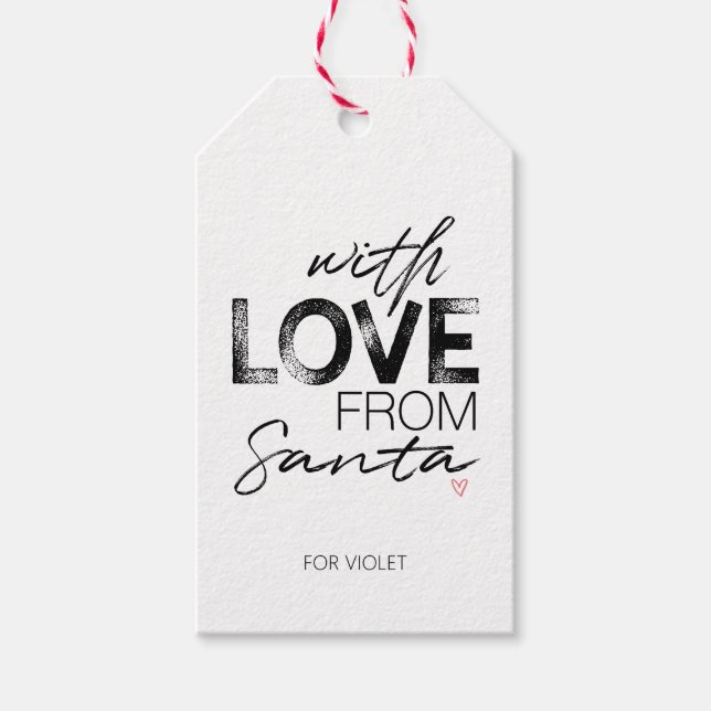 Mit Liebe von der Personalisierten Geschenkmarke S Geschenkanhänger (Vorderseite)