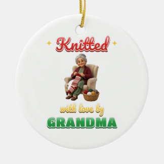 Mit Liebe von Oma gestricktes Weihnachtsornament