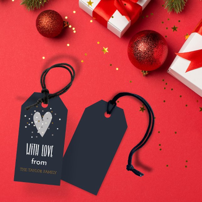Mit Liebe von - personalisierter Weihnachtsgeschen Geschenkanhänger (With love from - personalised Christmas gift tag)