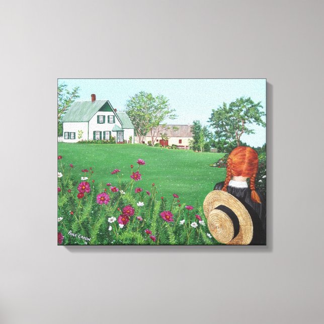 "Mit Liebe weitermachen" Anne of Green Gables, PEI Leinwanddruck (Vorderseite)