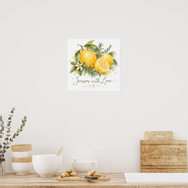 Mit Liebe Würzen Poster (Küche)