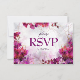 Mit Liedanforderung Fuchsia Verzauberung: Wasserfa RSVP Karte