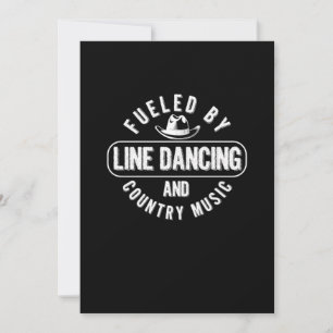 Mit Line Dancing Country Music Cowboy Geschenk Einladung