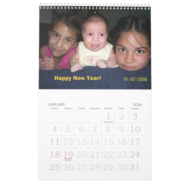 Mit Losen Liebe, die Hyatt-Vance Familie Kalender (Jan 2026)