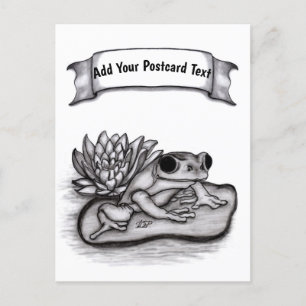 Mit Lotus-Blume gefroren, Text hinzufügen Postkarte