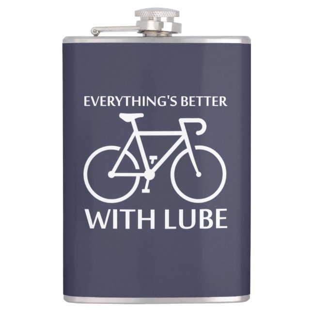 Mit Lube ist alles besser Flachmann (Vorderseite)