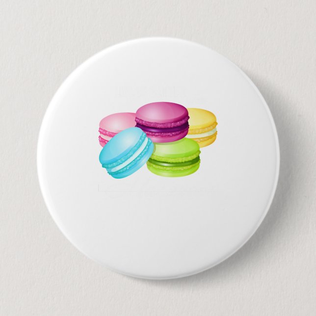 Mit Macarons für Sweet Macar ist das Leben besser Button (Vorderseite)