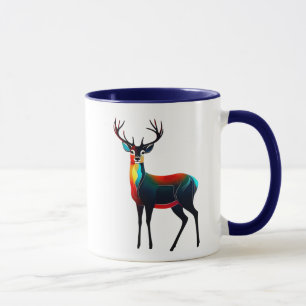 Mit majestätischem Holz gefärbter Hirsch. Tasse