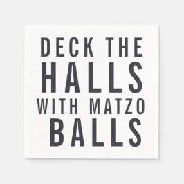 Mit Matzo Balls die Hallen erkunden | Hanukkah Serviette