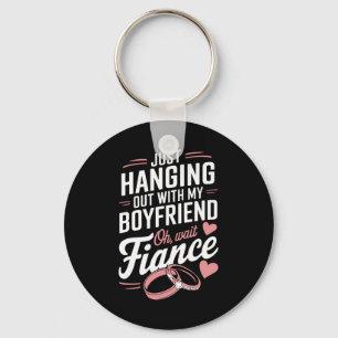 Mit meinem Fiancé Fiancee Couple Wedding Newl Schlüsselanhänger