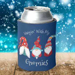 Mit meinem Gnomies Blue Funny Modern Holiday Dosenkühler
