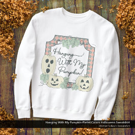 Mit meinem Kürbispastellfarben Halloween Sweatshirt