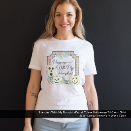 Mit meinem Kürbispastellfarben Halloween Tri-Blend Shirt