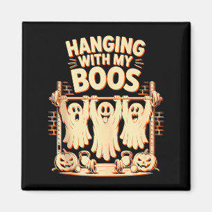 Mit meinen Boos abhängen lustiger Halloween-Geist- Magnet