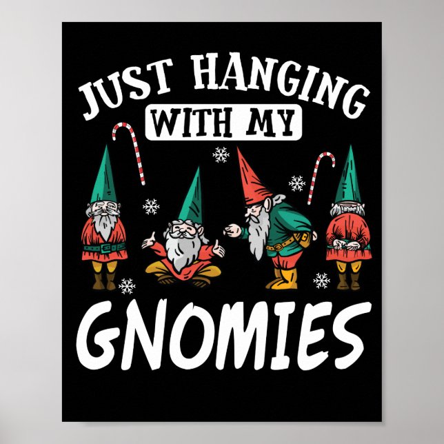 Mit meinen Gnomen nur ein lustiger Weihnachtspuff Poster (Vorne)