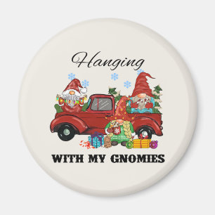 Mit meinen Gnomen umgehen - Niedliche Weihnachten Magnet