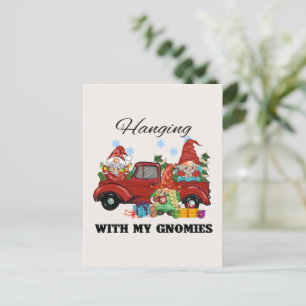 Mit meinen Gnomen umgehen - Niedliche Weihnachten Postkarte