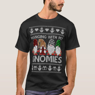 Mit meinen Gnomen und Amerikanischen Gnomen Weihna T-Shirt