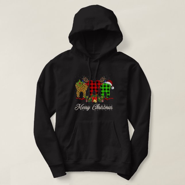 Mit meinen Gnomen Weihnachten Weihnachten Weihnach Hoodie (Design vorne)