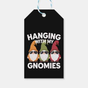 Mit meinen Gnomern aufhängen Lustiger Gartenzwerg Geschenkanhänger