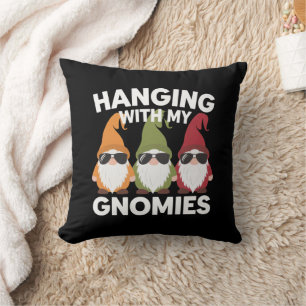Mit meinen Gnomern hängen Lustiger Gartenzwerg Kissen