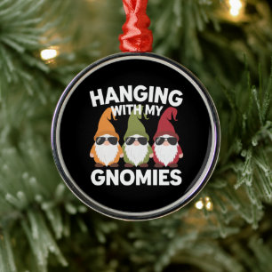 Mit meinen Gnomies aufhängen Lustiger Gartenzwerg Ornament Aus Metall
