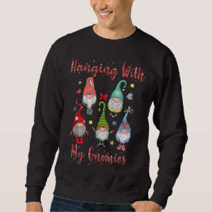 Mit meinen Gnomies schwingt Funny Gnome Kariert Ch Sweatshirt