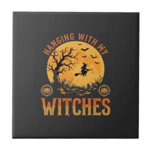 Mit meinen Hexen Halloween Fliese
