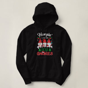 Mit meinen ICU Gnomies Nurse Weihnachten Hoodie
