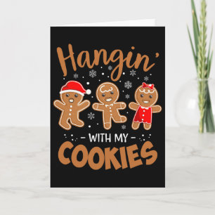 Mit meinen Keksen hängen Gingerbread Women Weihnac Karte