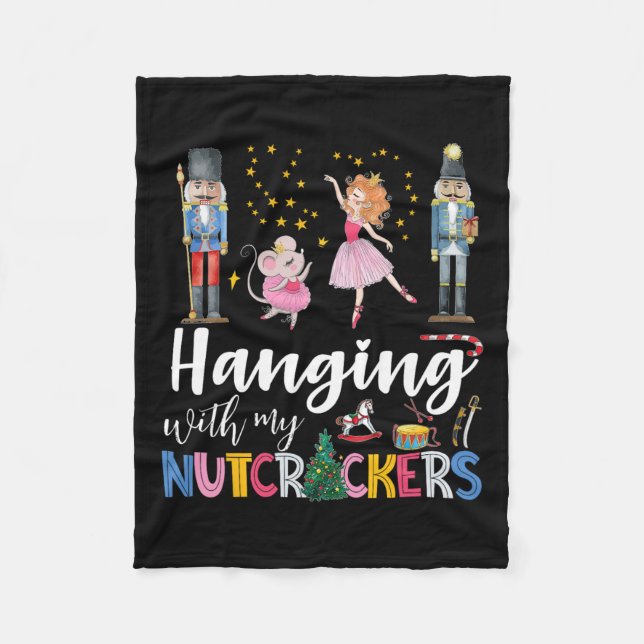 Mit meinen Nutcrackers Squad Weihnachtsballett Fleecedecke (Vorderseite)