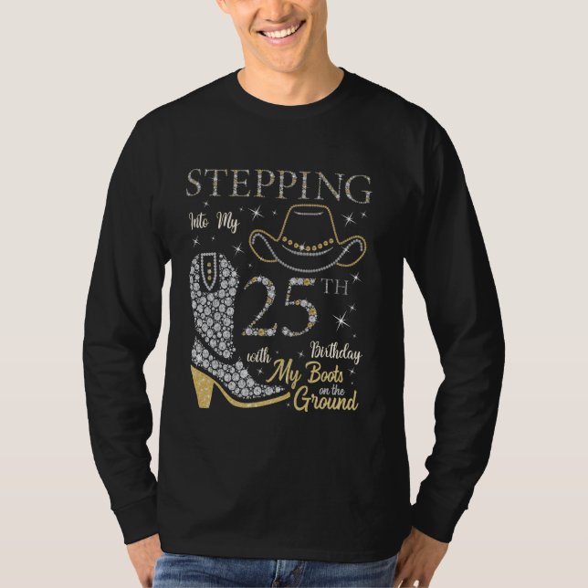 Mit meinen Stiefeln am 25. T-Shirt (Vorderseite)