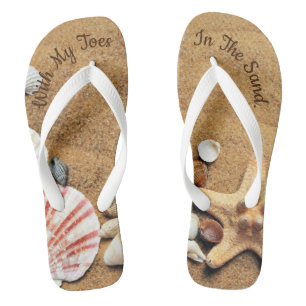 Mit meinen Zehen im Sand Flip Flops