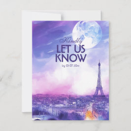 Mit Menü Amour Éternel RSVP-Karte RSVP Karte