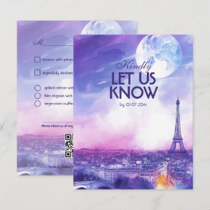 Mit Menü Amour Éternel RSVP-Karte RSVP Karte