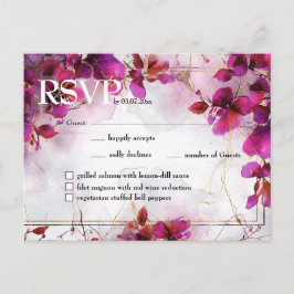 Mit Menü Fuchsia Verzauberung: Wasserfarbe Postkarte