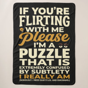 Mit mir flirten Bitte verwirrtes Puzzle Lustig Sherpadecke