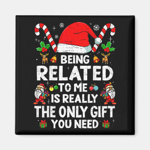 Mit mir verwandt Lustige Weihnachten Familie Xmas Magnet