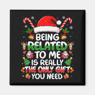 Mit mir verwandt Lustige Weihnachten Familie Xmas  Magnet