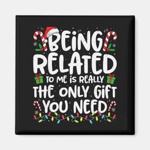 Mit mir verwandt Lustige Weihnachten Familie Xmas  Magnet