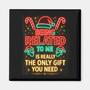 Mit mir verwandt Lustige Weihnachten Familie Xmas Magnet