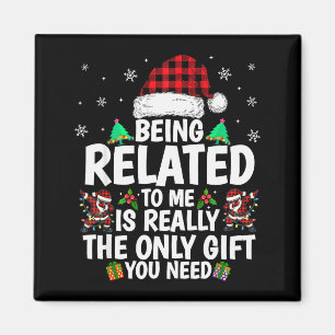 Mit mir verwandt Lustige Weihnachten Familie Xmas  Magnet