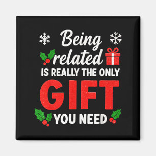 Mit mir verwandt Lustige Weihnachten Familie Xmas Magnet