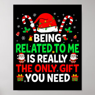Mit mir verwandt Lustige Weihnachten Familie Xmas Poster