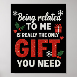 Mit mir verwandt Lustige Weihnachten Familie Xmas  Poster