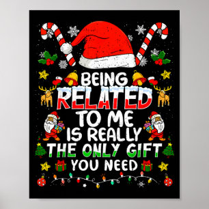 Mit mir verwandt Lustige Weihnachten Familie Xmas Poster