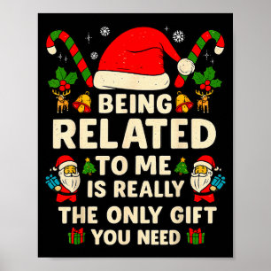 Mit mir verwandt Lustige Weihnachten Familie Xmas Poster