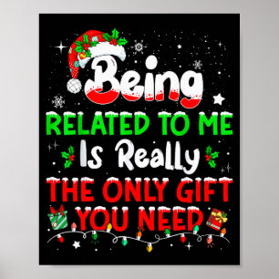 Mit mir verwandt Lustige Weihnachten Familie Xmas Poster