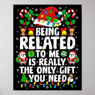 Mit mir verwandt Lustige Weihnachten Familie Xmas  Poster