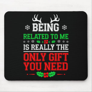 Mit mir verwandt Lustiger Weihnachten Familie Xmas Mousepad